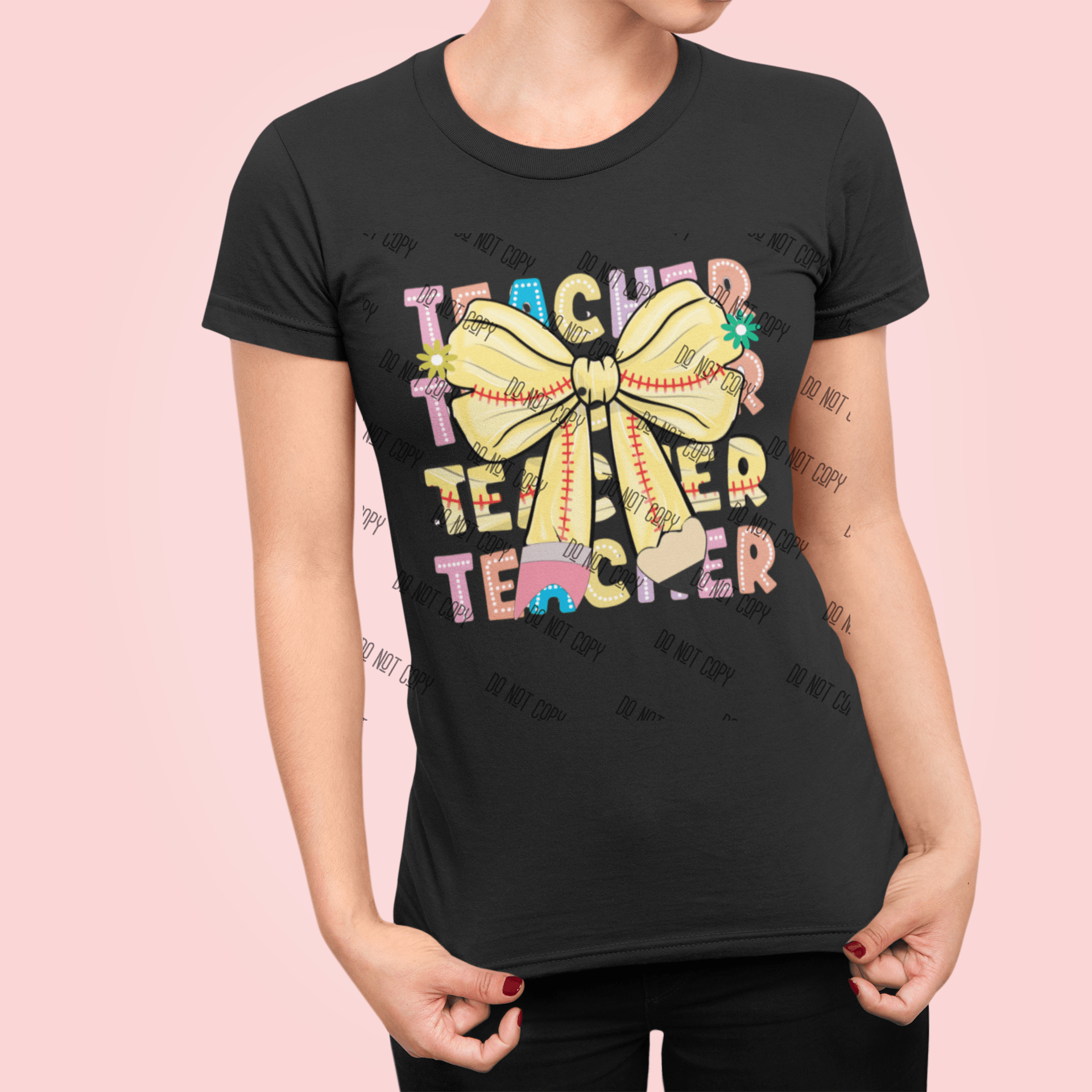 Teacher DTF Transfer | Ready to Press School Design for Shirts & More