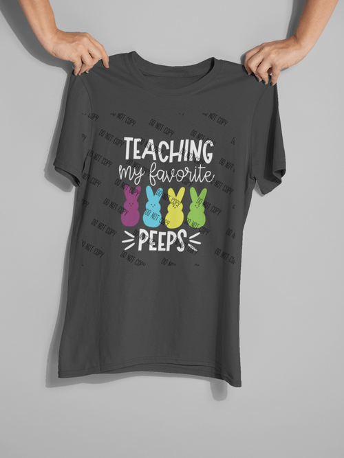 Teaching My Favorite Peeps DTF Transfer – Easter Teacher Design for Custom Shirts & Gifts - KT SUBLIMATION, DTF AND MORE LLC