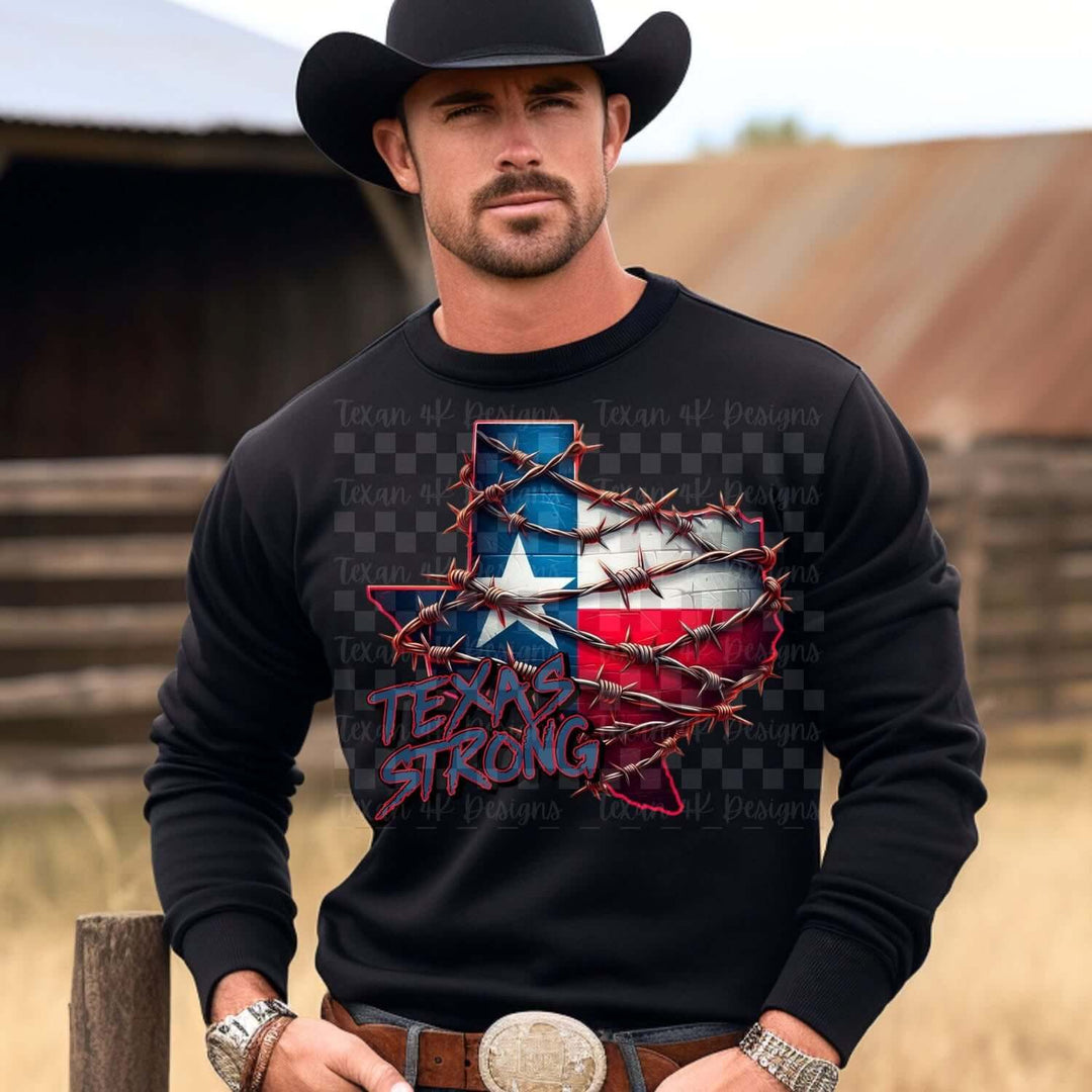 Texas Strong DTF Transfer – Bold, Patriotic, Ready to Press! - KT SUBLIMATION, DTF AND MORE LLC