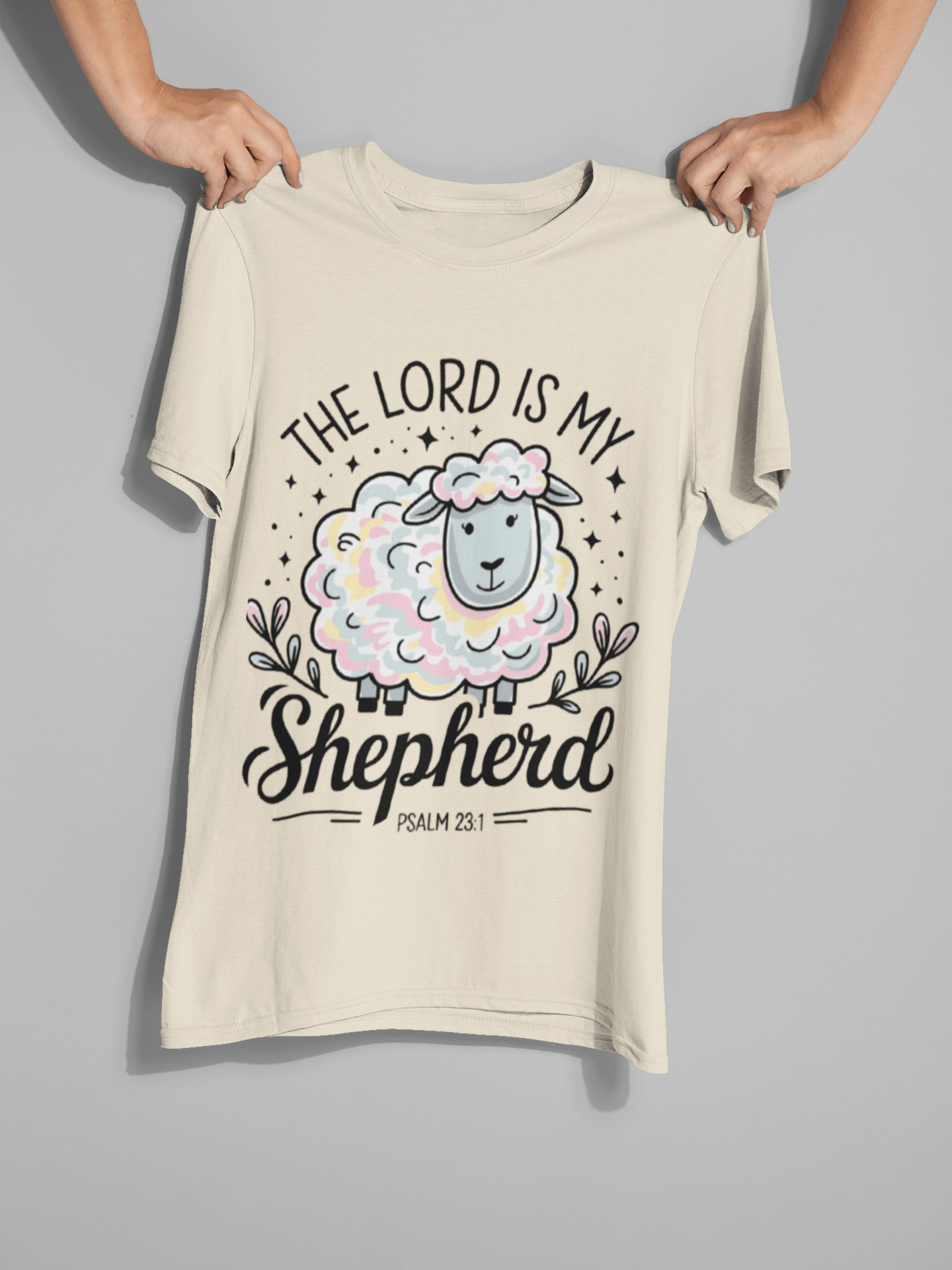 The Lord is My Shepherd DTF Transfer – Inspirational Psalm 23 Christian Design