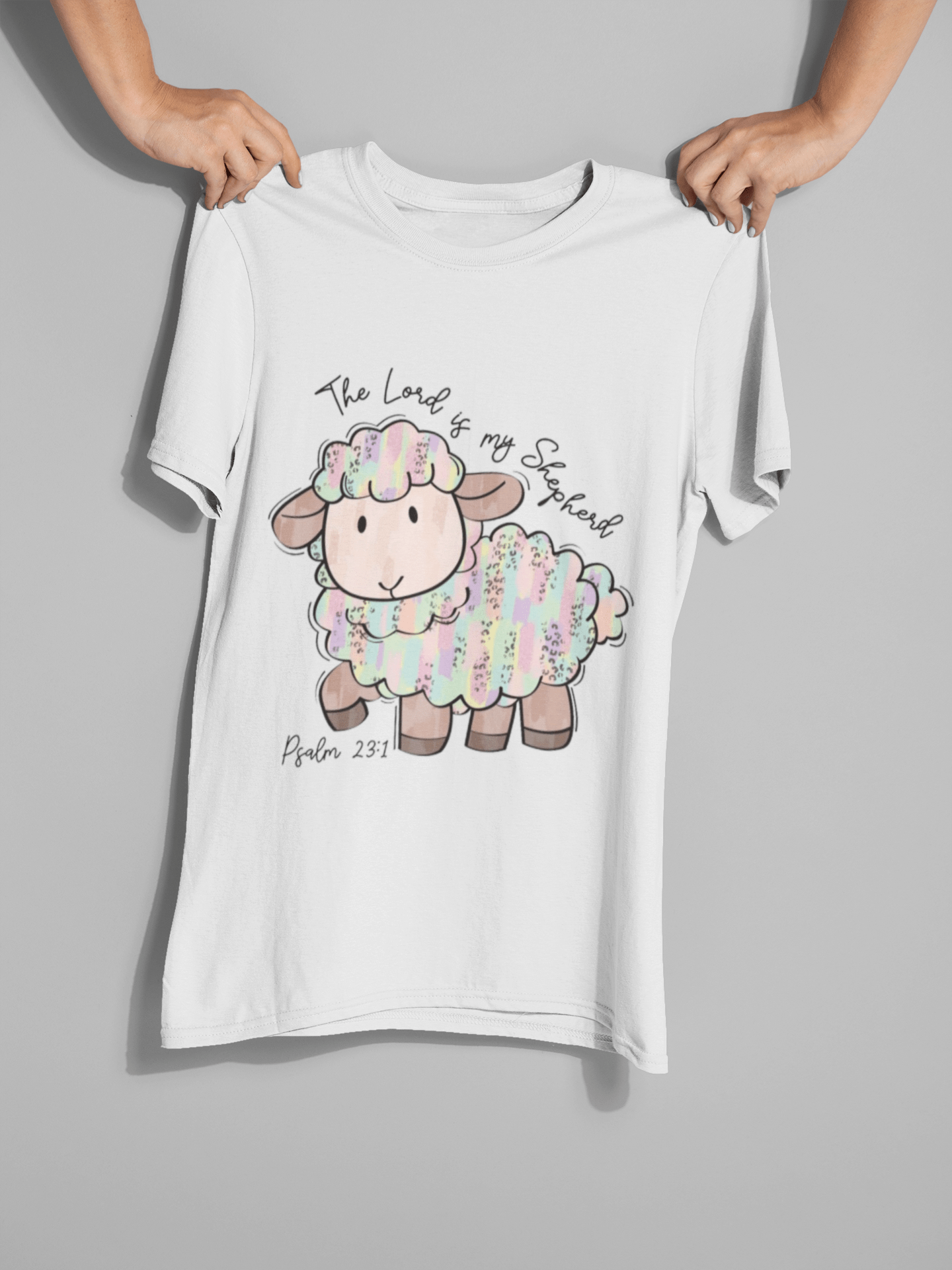 The Lord is My Shepherd DTF Transfer – Inspirational Psalm 23 Christian Design