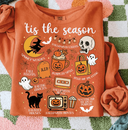 ’Tis The Season Halloween DTF Transfer – Spooky Fall Ready - to - Press Design - KT SUBLIMATION, DTF AND MORE LLC