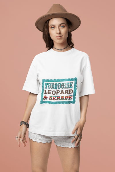 Turquoise Leopard Sarape DTF - KT SUBLIMATION, DTF AND MORE LLC