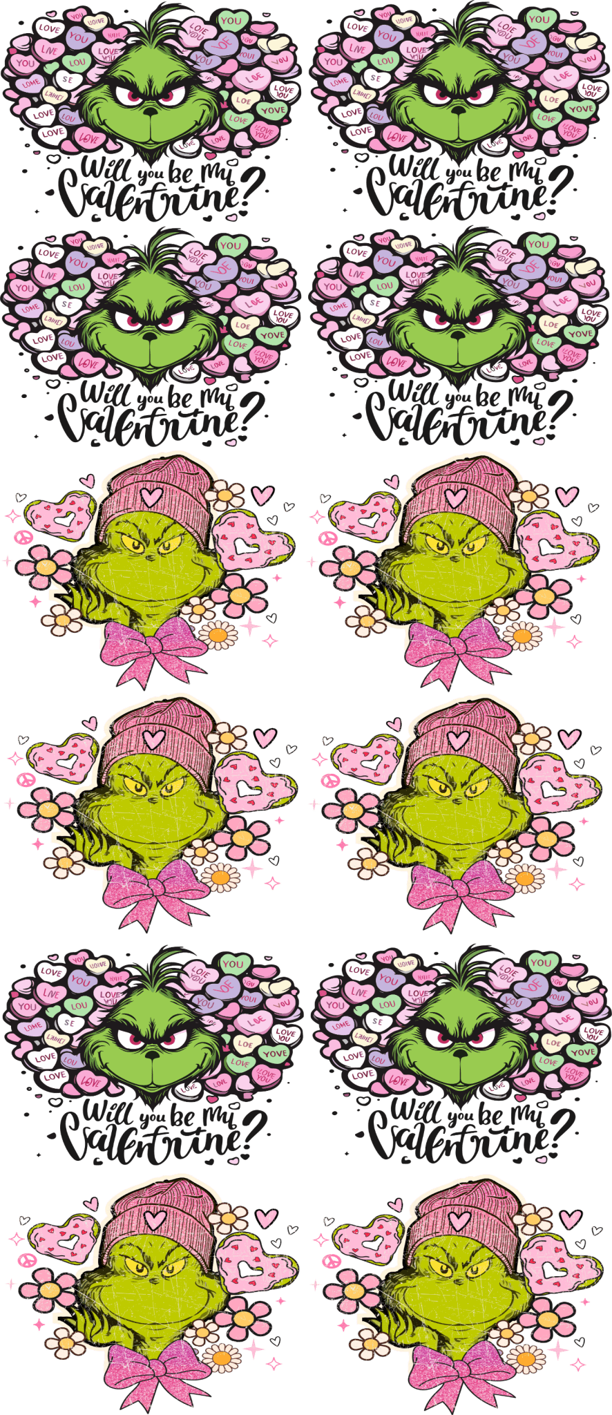 Valentine Pre - Made Gang Sheet Bundle DTF | Ready - to - Press | Love & Romance Designs - KT SUBLIMATION, DTF AND MORE LLC