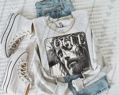 Vogue Jesus DTF Transfer – Fashion Meets Faith in Bold Design - KT SUBLIMATION, DTF AND MORE LLC