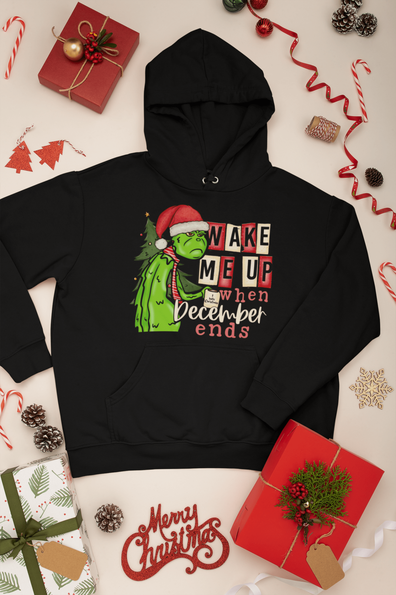 Wake me up when December ends DTF - KT SUBLIMATION, DTF AND MORE LLC