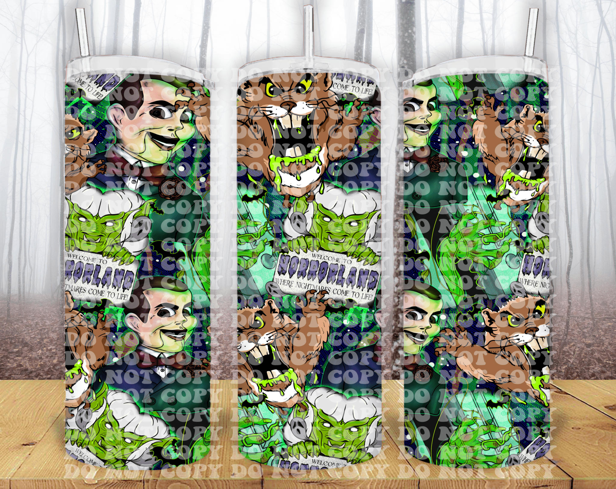 Welcome to Horroland 20oz Tumbler Sublimation Print - KT SUBLIMATION, DTF AND MORE LLC