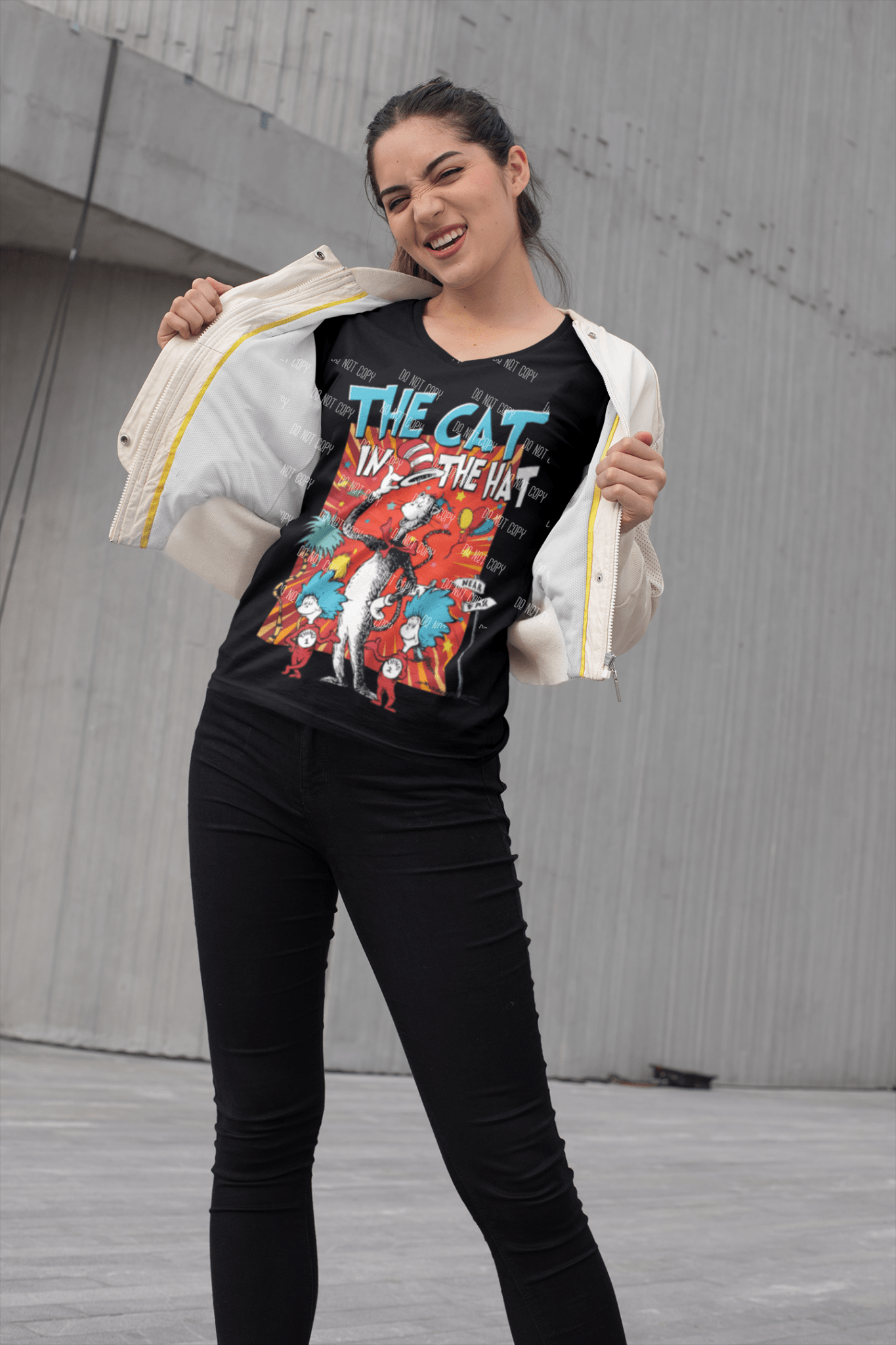 Whimsical Cat - Themed DTF transfer, Empowering Design for Educators - KT SUBLIMATION, DTF AND MORE LLC