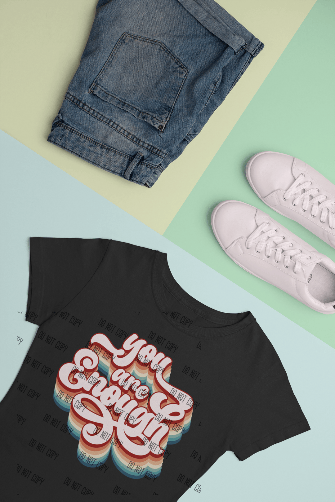 You Are Enough DTF Transfer – Empowering Self - Worth & Positivity Heat Transfer - KT SUBLIMATION, DTF AND MORE LLC