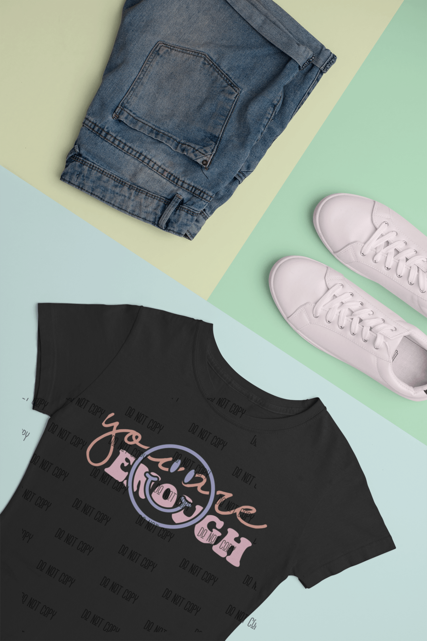 You Are Enough DTF Transfer – Empowering Self - Worth & Positivity Heat Transfer - KT SUBLIMATION, DTF AND MORE LLC