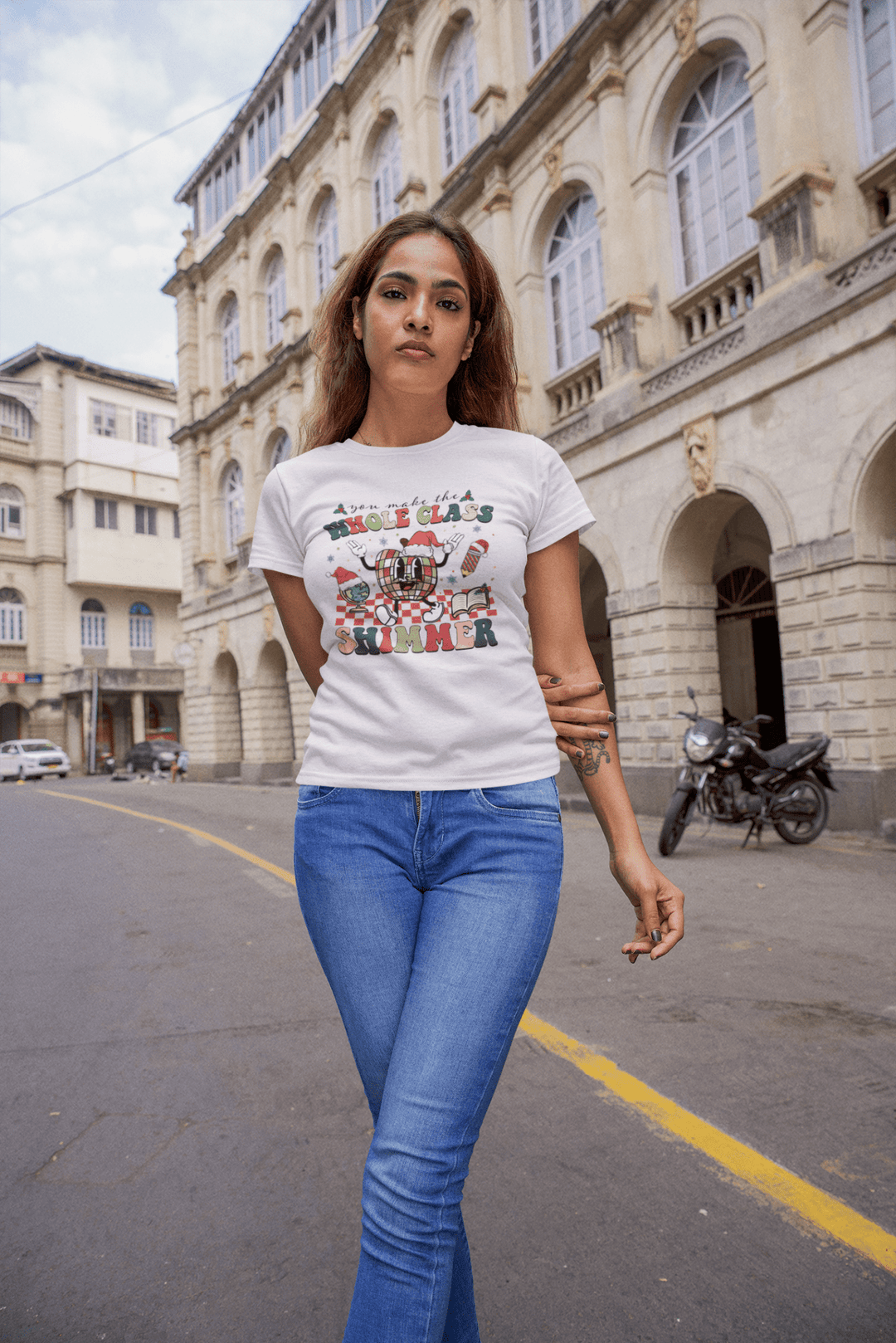 You Make The Whole Class Shimmer Teacher Christmas DTF - KT SUBLIMATION, DTF AND MORE LLC