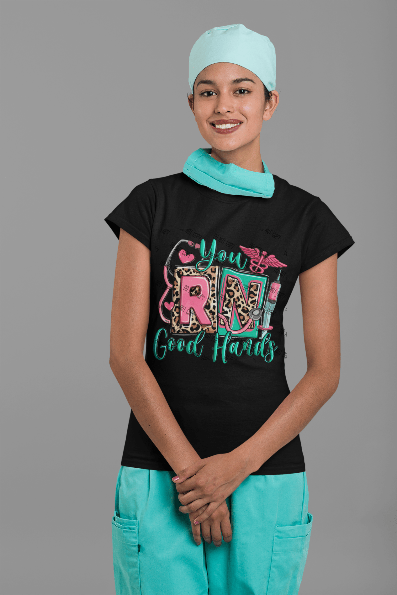 Your RN Good Hands Nurse DTF Transfer – Ready to Press for Medical Professionals & Healthcare Workers! - KT SUBLIMATION, DTF AND MORE LLC