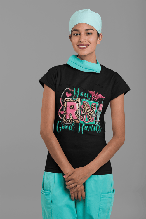 Your RN Good Hands Nurse DTF Transfer – Ready to Press for Medical Professionals & Healthcare Workers! - KT SUBLIMATION, DTF AND MORE LLC