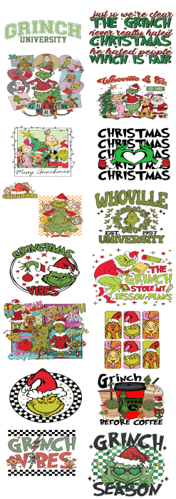 “You’re a Mean One 2” Gang Sheet – Wholesale DTF Transfer for Holiday Apparel - KT SUBLIMATION, DTF AND MORE LLC