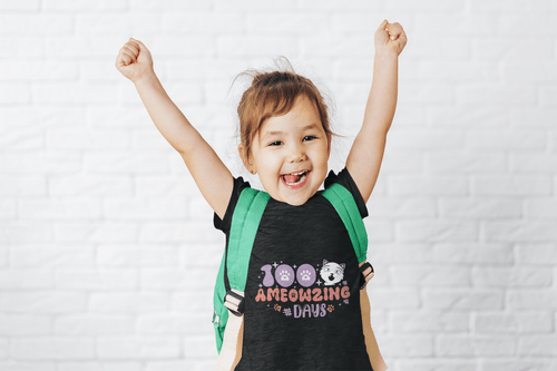 Youth 100 ameowzing days DTF - KT SUBLIMATION, DTF AND MORE LLC