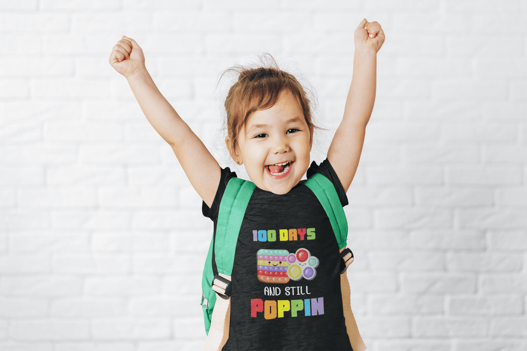 Youth 100 days and still poppin DTF - KT SUBLIMATION, DTF AND MORE LLC