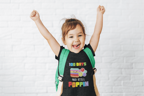Youth 100 days and still poppin DTF - KT SUBLIMATION, DTF AND MORE LLC