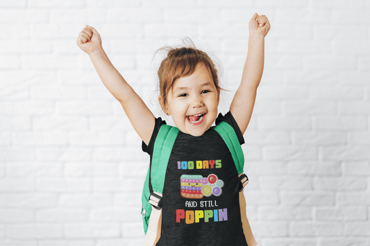 Youth 100 days and still poppin DTF - KT SUBLIMATION, DTF AND MORE LLC