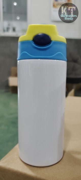 12oz Stainless Steel Straight Flip - Top Sublimation Kids Tumbler | Double - Wall Insulated & BPA - Free - KT SUBLIMATION, DTF AND MORE LLC