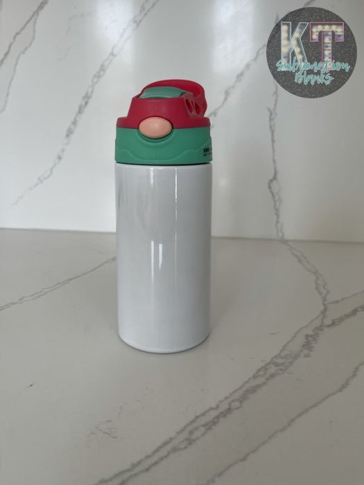 12oz Stainless Steel Straight Flip - Top Sublimation Kids Tumbler | Double - Wall Insulated & BPA - Free - KT SUBLIMATION, DTF AND MORE LLC
