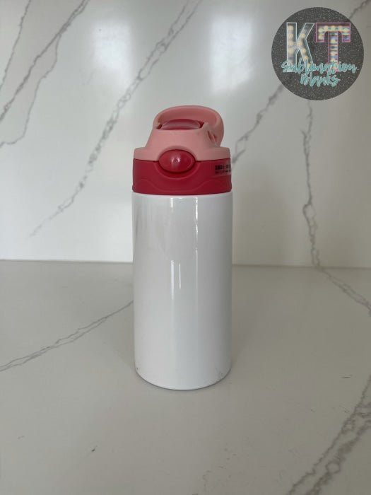 12oz Stainless Steel Straight Flip - Top Sublimation Kids Tumbler | Double - Wall Insulated & BPA - Free - KT SUBLIMATION, DTF AND MORE LLC