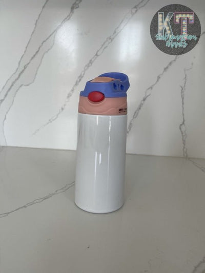 12oz Stainless Steel Straight Flip - Top Sublimation Kids Tumbler | Double - Wall Insulated & BPA - Free - KT SUBLIMATION, DTF AND MORE LLC