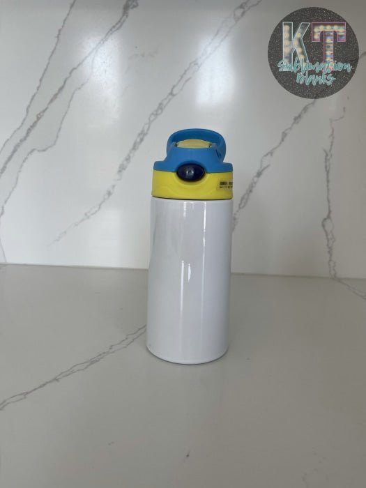 12oz Stainless Steel Straight Flip - Top Sublimation Kids Tumbler | Double - Wall Insulated & BPA - Free - KT SUBLIMATION, DTF AND MORE LLC
