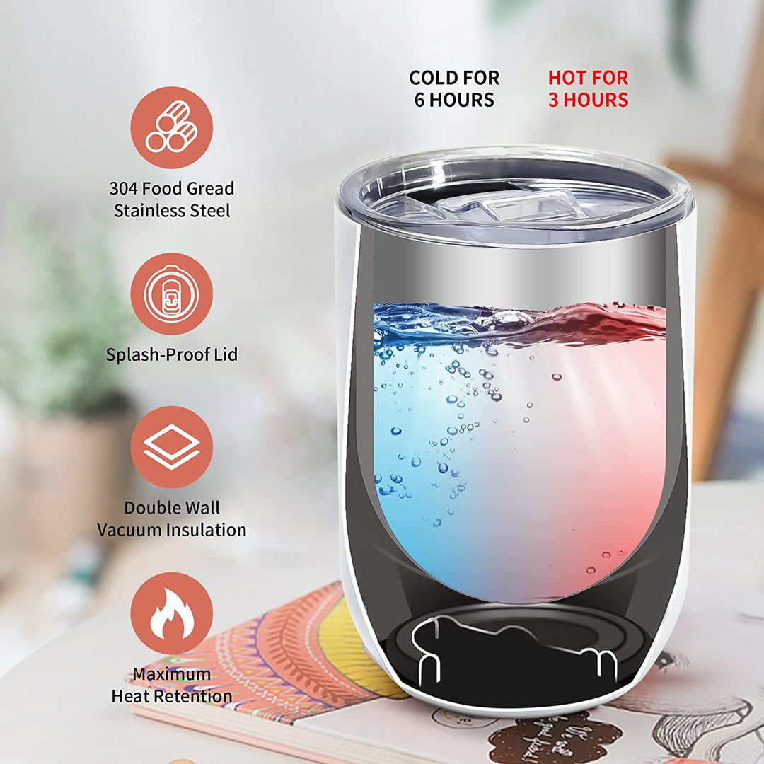 12oz Straight Wine Tumbler Blank ONLY WHITE - KT SUBLIMATION, DTF AND MORE LLC