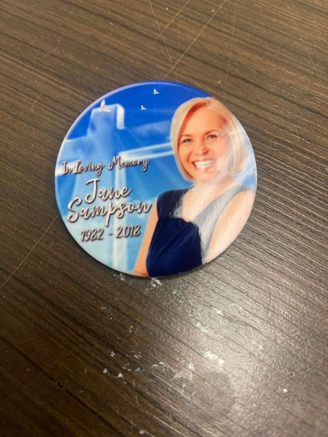 2" Memorial Button MDF Blank – Sublimation - Ready Blanks for Custom Memorial Buttons - KT SUBLIMATION, DTF AND MORE LLC