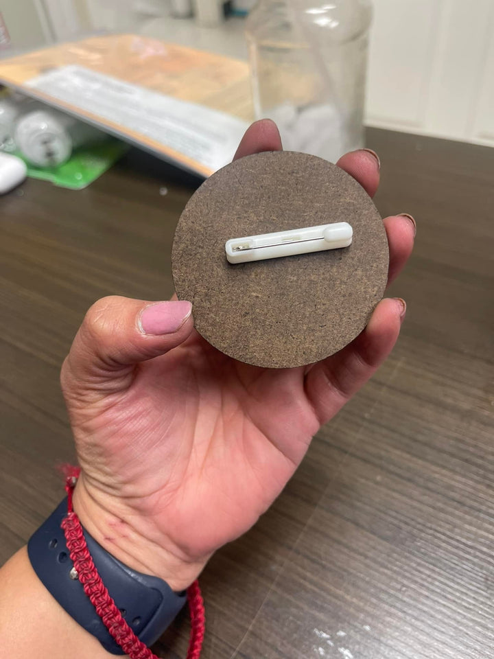 3.5" inch Memorial Button MDF Blank - KT SUBLIMATION, DTF AND MORE LLC