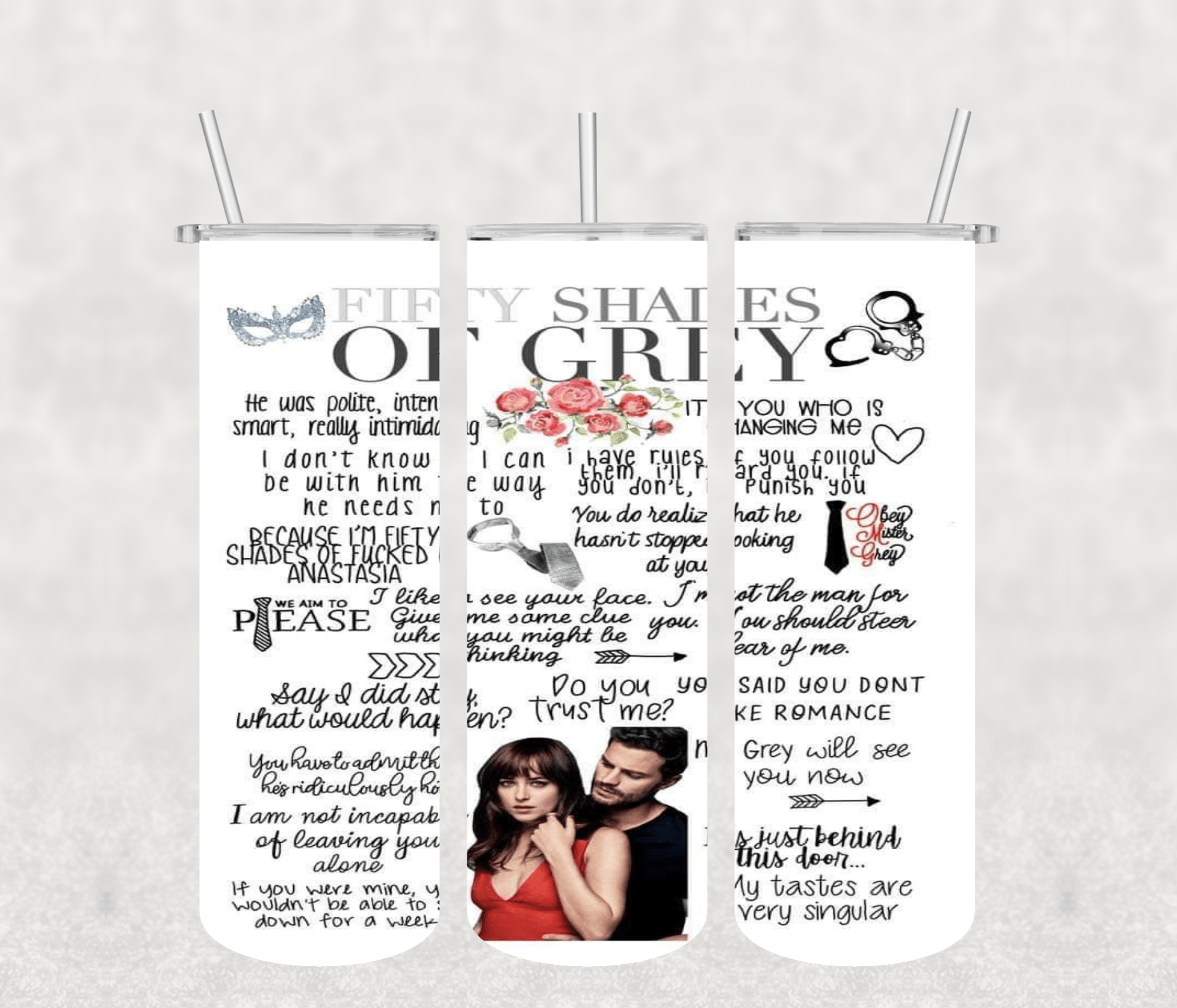 50 Sheds of Grey 20oz Tumbler Sublimation Print