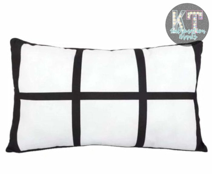 6 Panel Sublimation Pillow Case – Customizable Rectangle Pillow Cover for DIY Projects