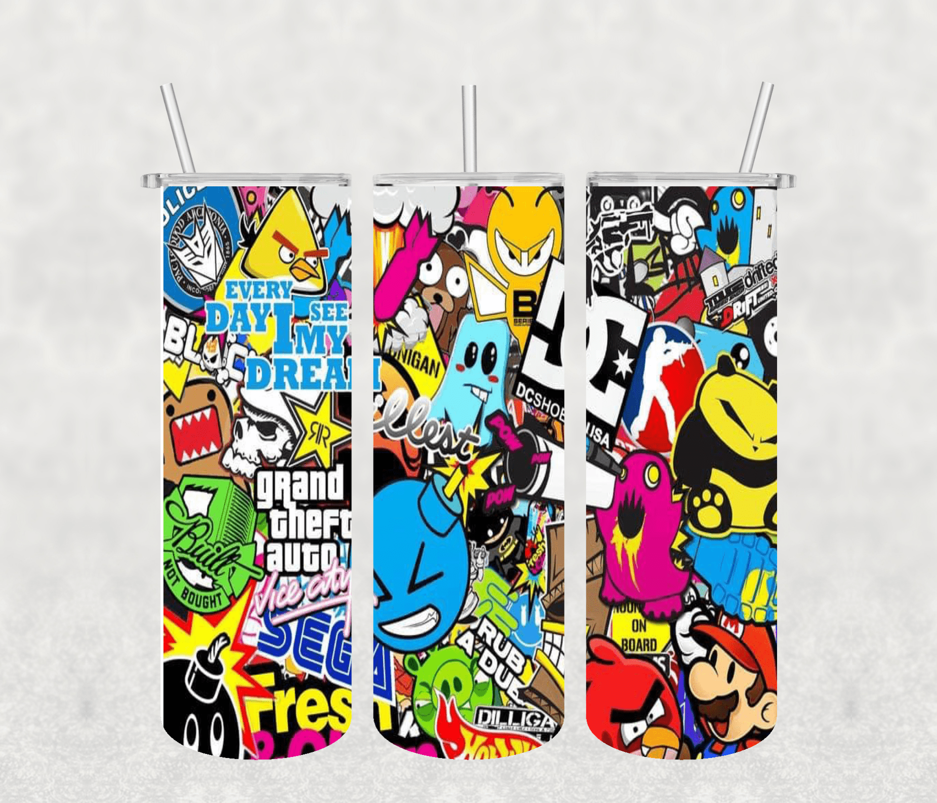 80's 20oz Tumbler Sublimation Print - KT SUBLIMATION, DTF AND MORE LLC