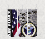 Air Force 20oz Tumbler Sublimation Print