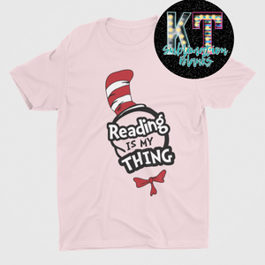 Reading is My Thing Dtf , Reading Week DTF, Read Across America Dtf, Reading Is My Thing DTF, Cat Dtf ,Thing Dtf