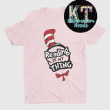 Reading is My Thing Dtf , Reading Week DTF, Read Across America Dtf, Reading Is My Thing DTF, Cat Dtf ,Thing Dtf
