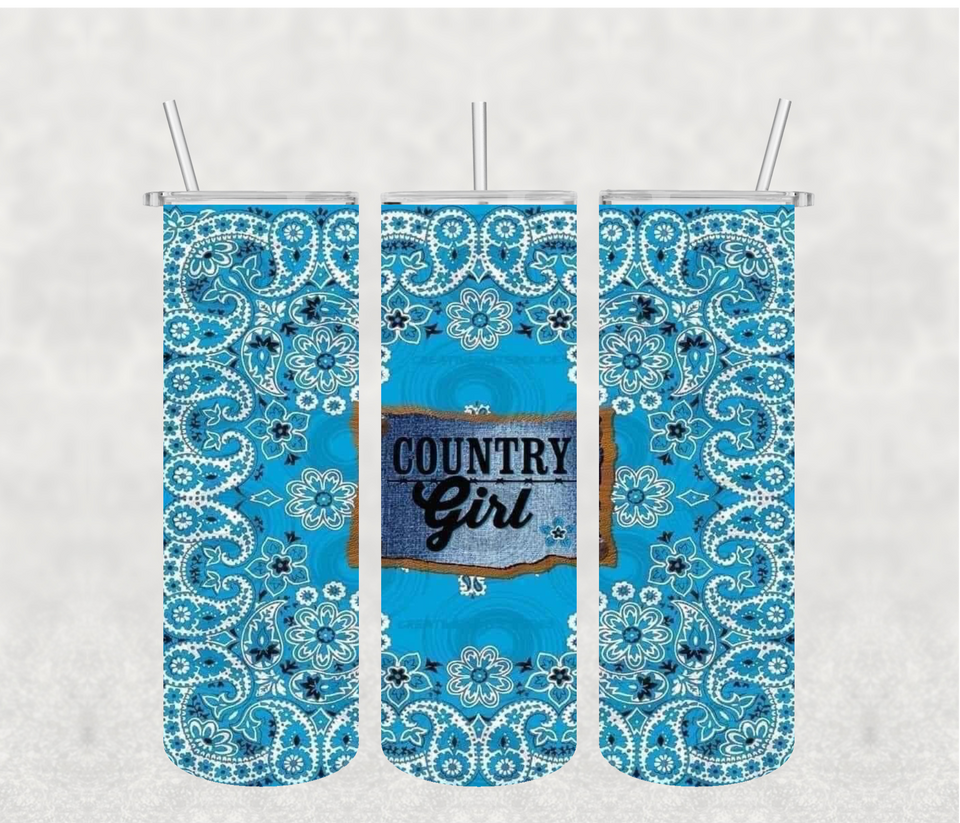 Country Girl 20oz Tumbler Sublimation Print