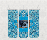 Country Girl 20oz Tumbler Sublimation Print