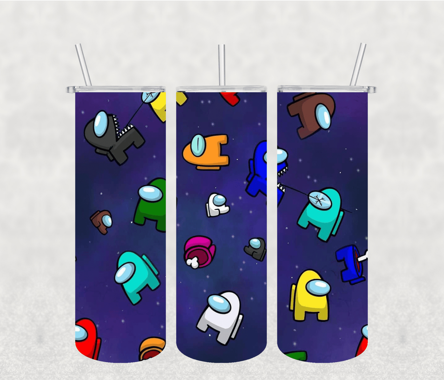 Among Us 20oz Tumbler Sublimation Print, Tumbler Wrap Skinny Sublimation Tumbler - KT SUBLIMATION, DTF AND MORE LLC