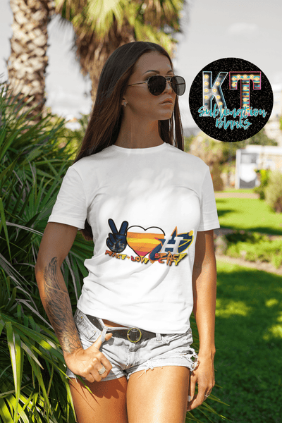 Astros Peace Love H DTF, Baseball DTF, ready to press transfer - KT SUBLIMATION, DTF AND MORE LLC
