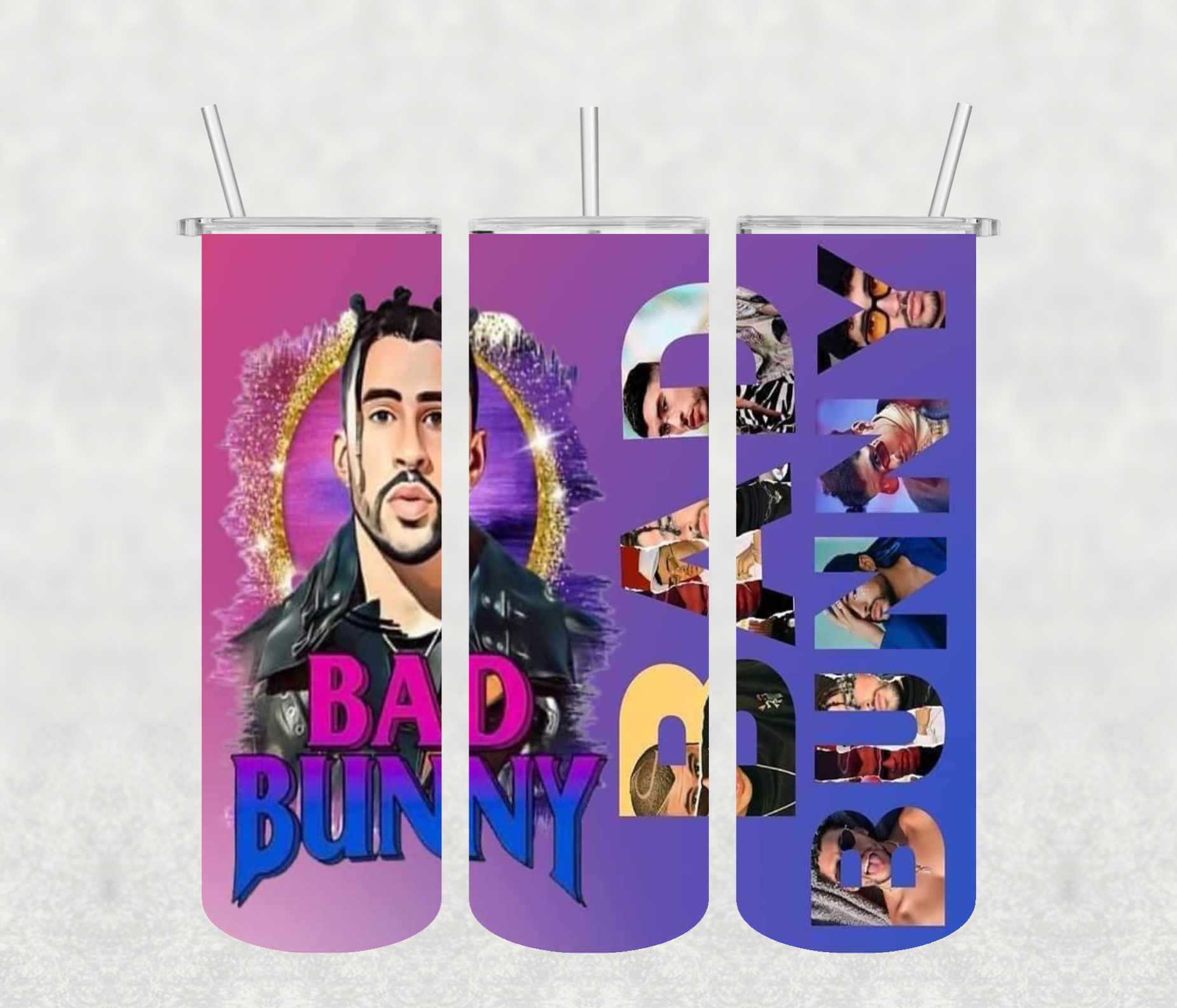 Bad Bunny 20oz Tumbler Sublimation Print - KT SUBLIMATION, DTF AND MORE LLC