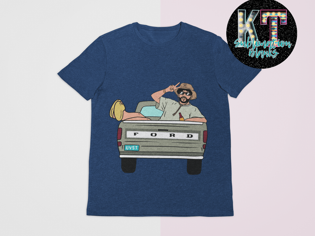 Bad Bunny DTF Ready - to - Press Transfer: Rep Your Favorite Reggaeton Artist in Style! - KT SUBLIMATION, DTF AND MORE LLC