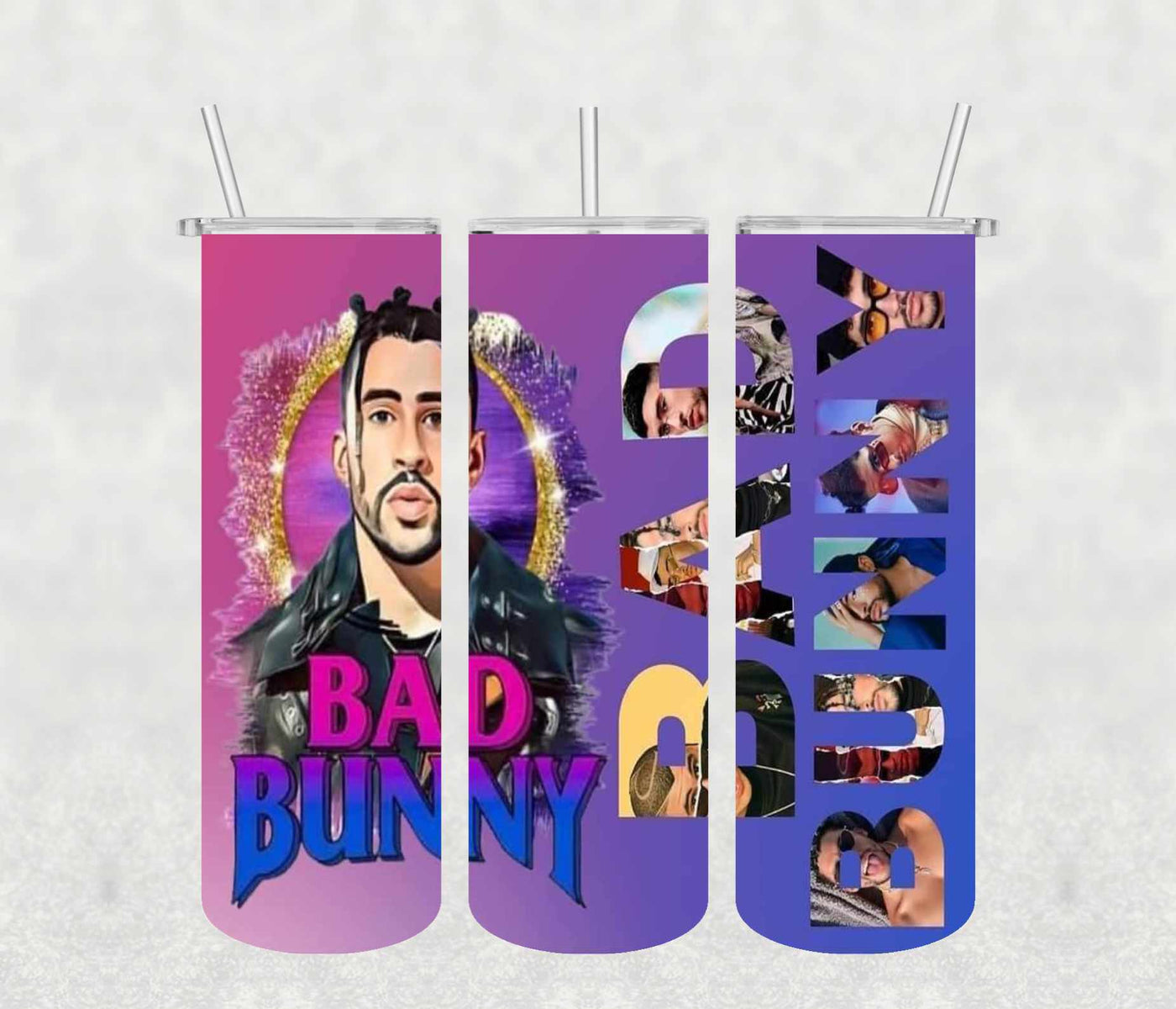 Bad Bunny 20oz Tumbler Sublimation Print