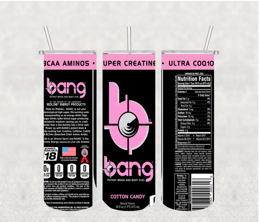 Bang 20oz Tumbler Sublimation Print - KT SUBLIMATION, DTF AND MORE LLC
