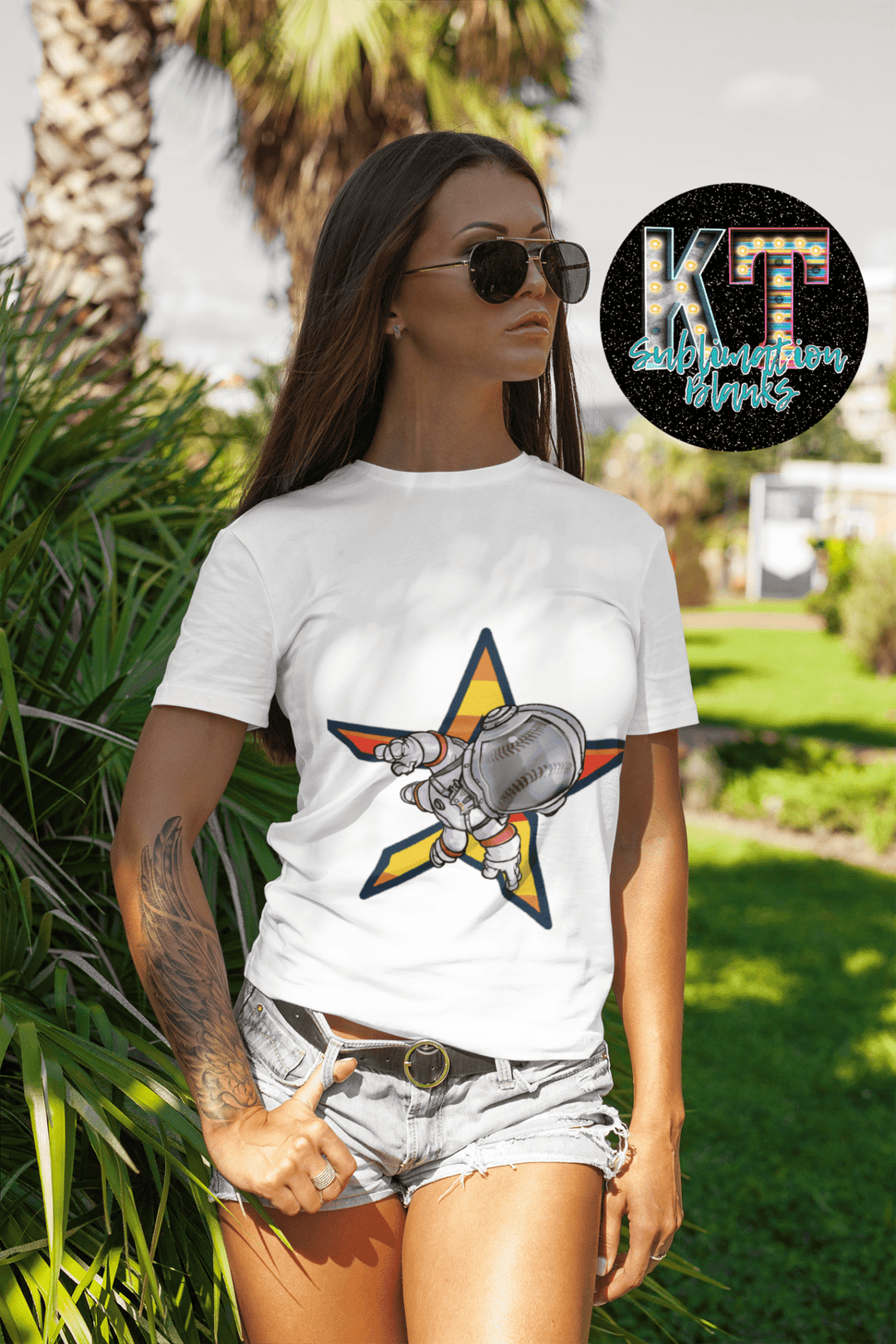 Baseball Astronaut DTF, ready to press transfer - KT SUBLIMATION, DTF AND MORE LLC