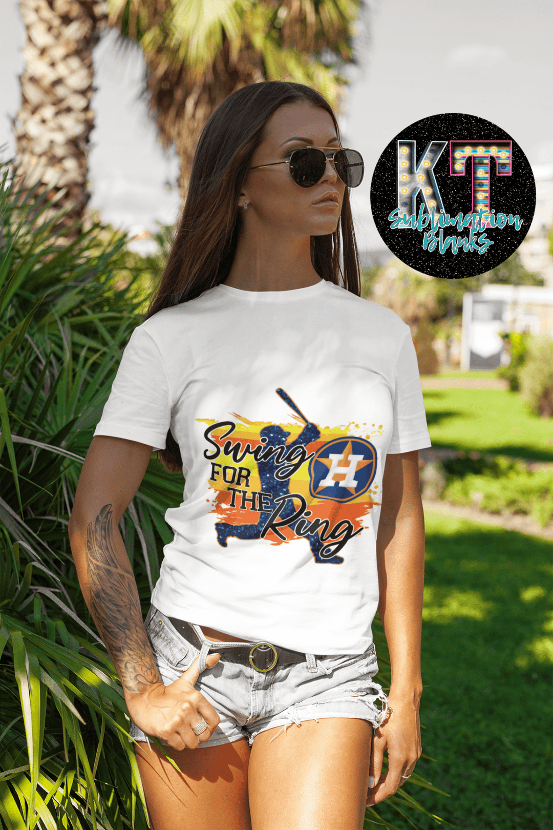 Baseball Swinging for the Ring DTF, Baseball DTF - KT SUBLIMATION, DTF AND MORE LLC