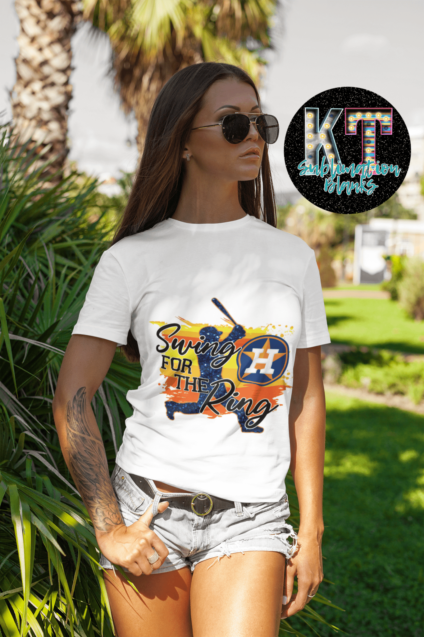 Baseball Swinging for the Ring DTF, Baseball DTF - KT SUBLIMATION, DTF AND MORE LLC