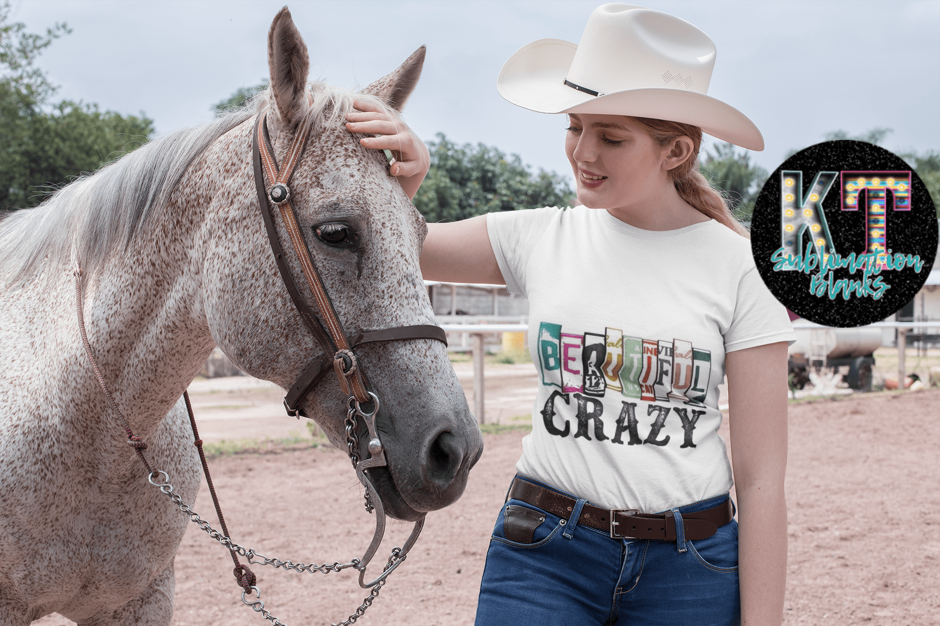 Beautiful Crazy DTF, ready to press transfer