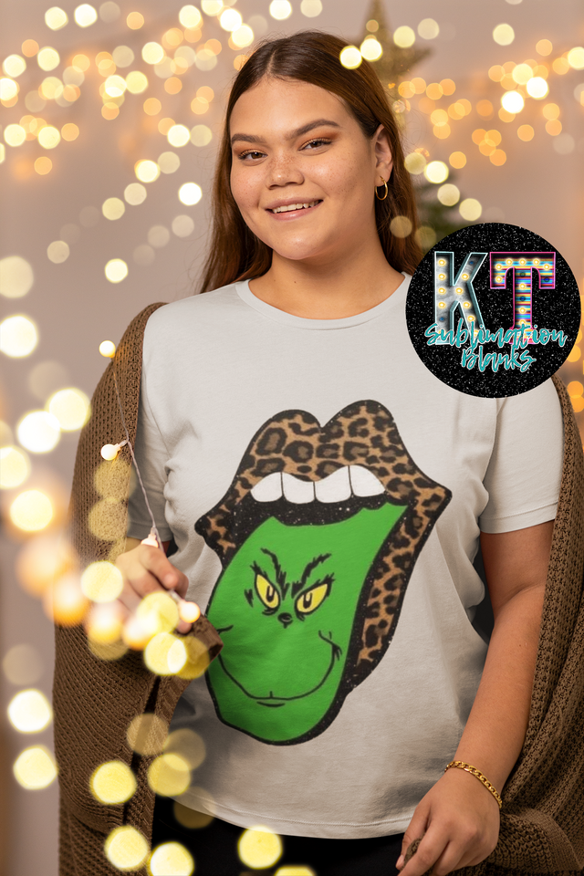 Christmas cheetah Tongue DTF, ready to press Transfer