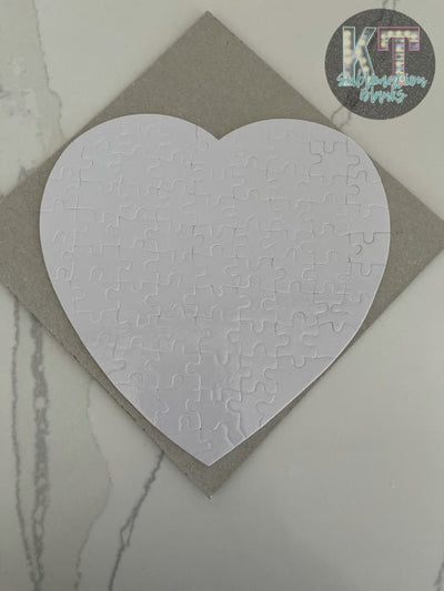 Blank Sublimation Heart Puzzles – 75 Pieces for Custom DIY Designs - KT SUBLIMATION, DTF AND MORE LLC